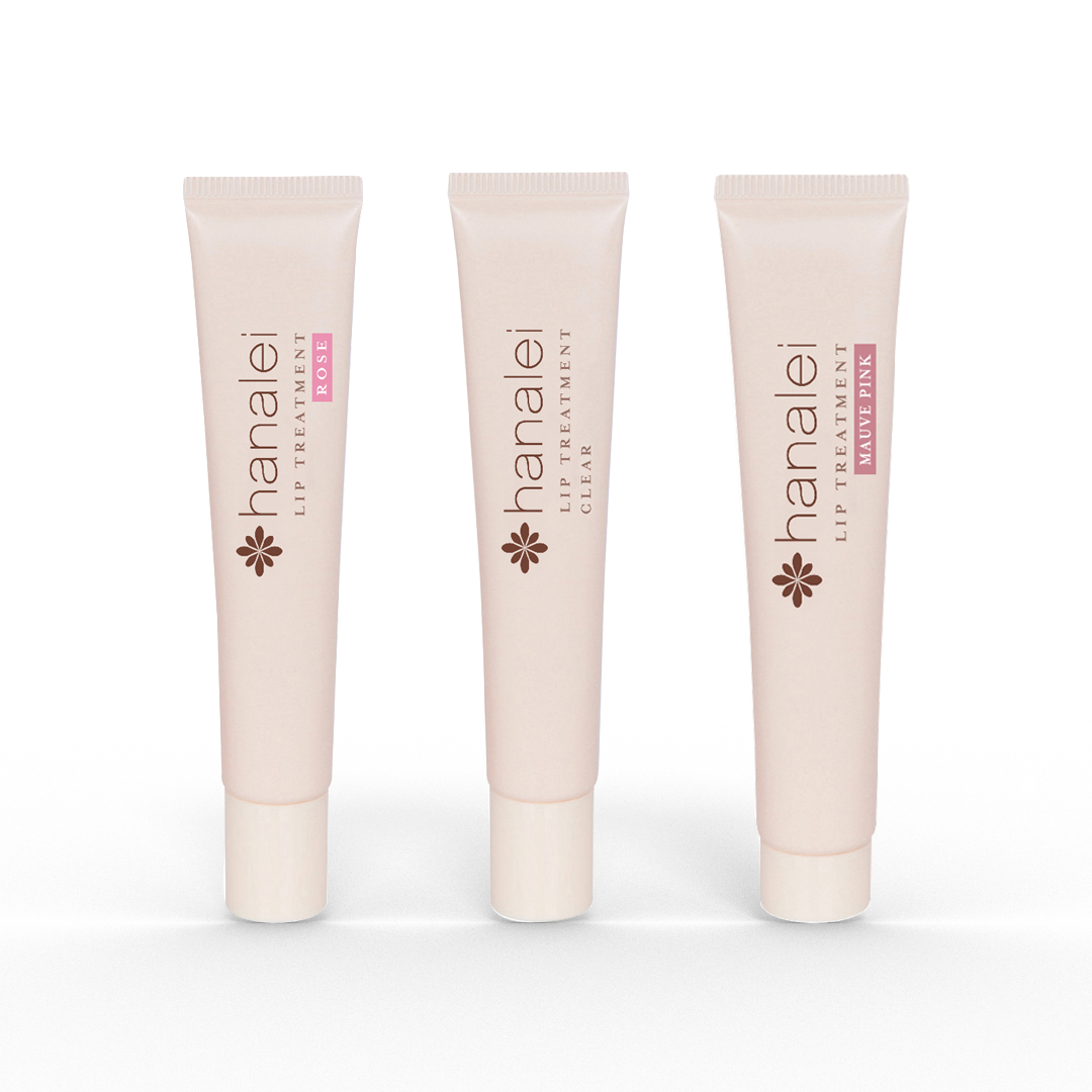 lip treatment trio (clear, rose, mauve pink)