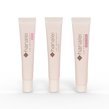 lip treatment trio (clear, rose, mauve pink)