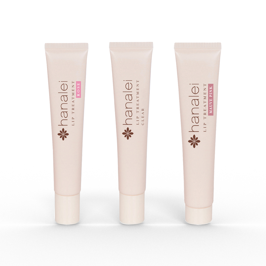 lip treatment trio (clear, rose, mauve pink)