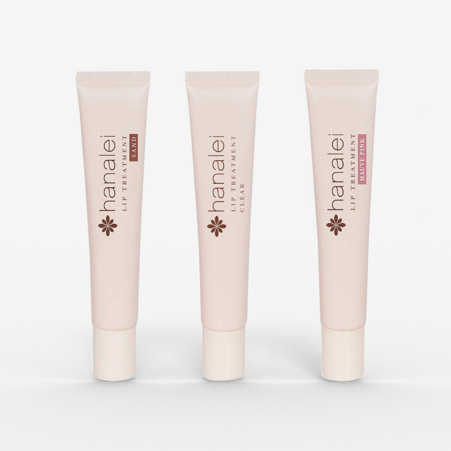 lip treatment trio (clear, mauve pink, sand)