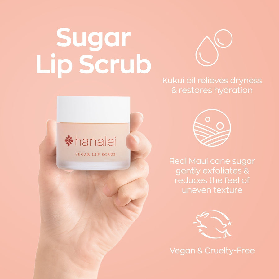 sugar lip scrub + kukui oil travel 3-pack lip treatment duo (mauve pink)