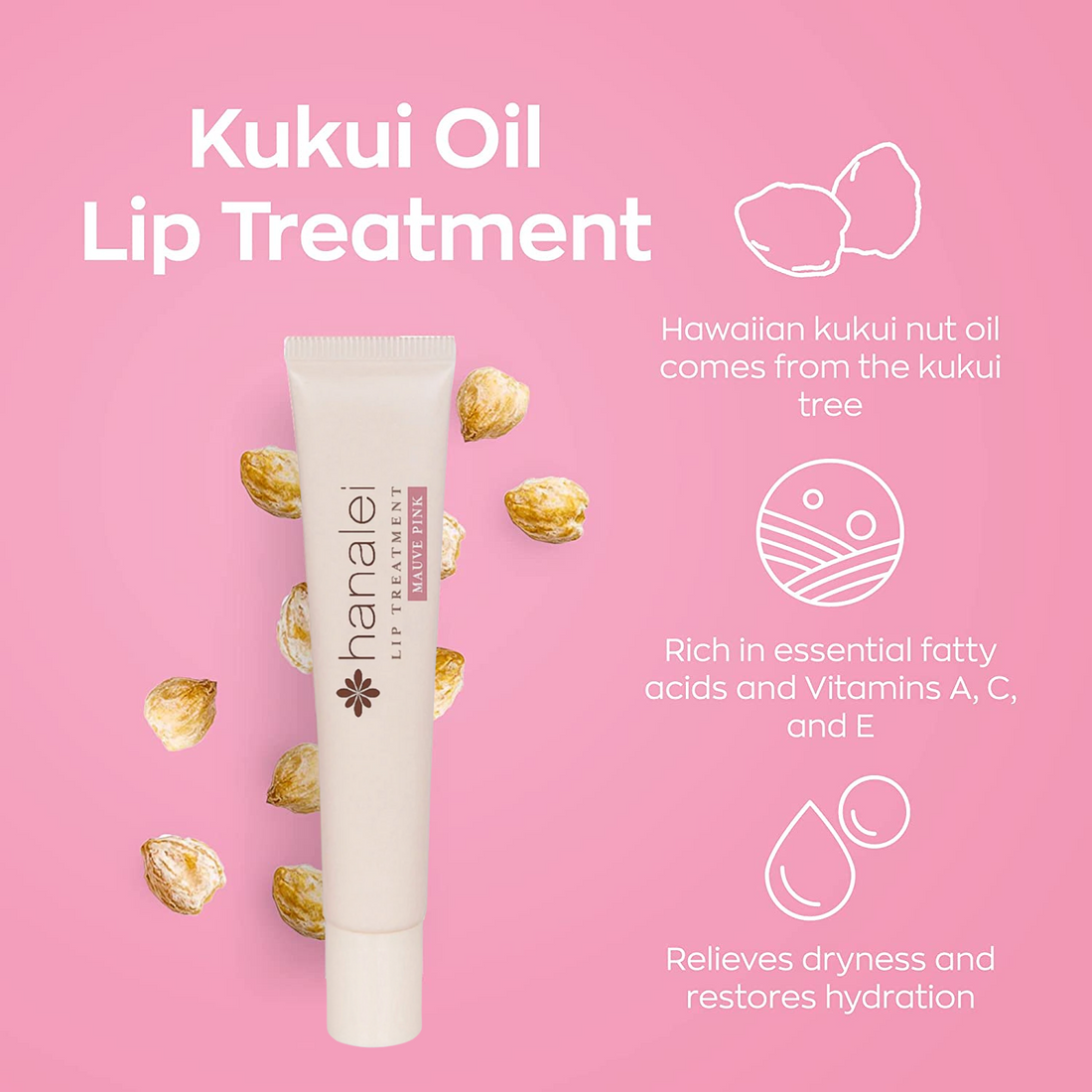 sugar lip scrub + kukui oil travel 3-pack lip treatment duo (mauve pink)