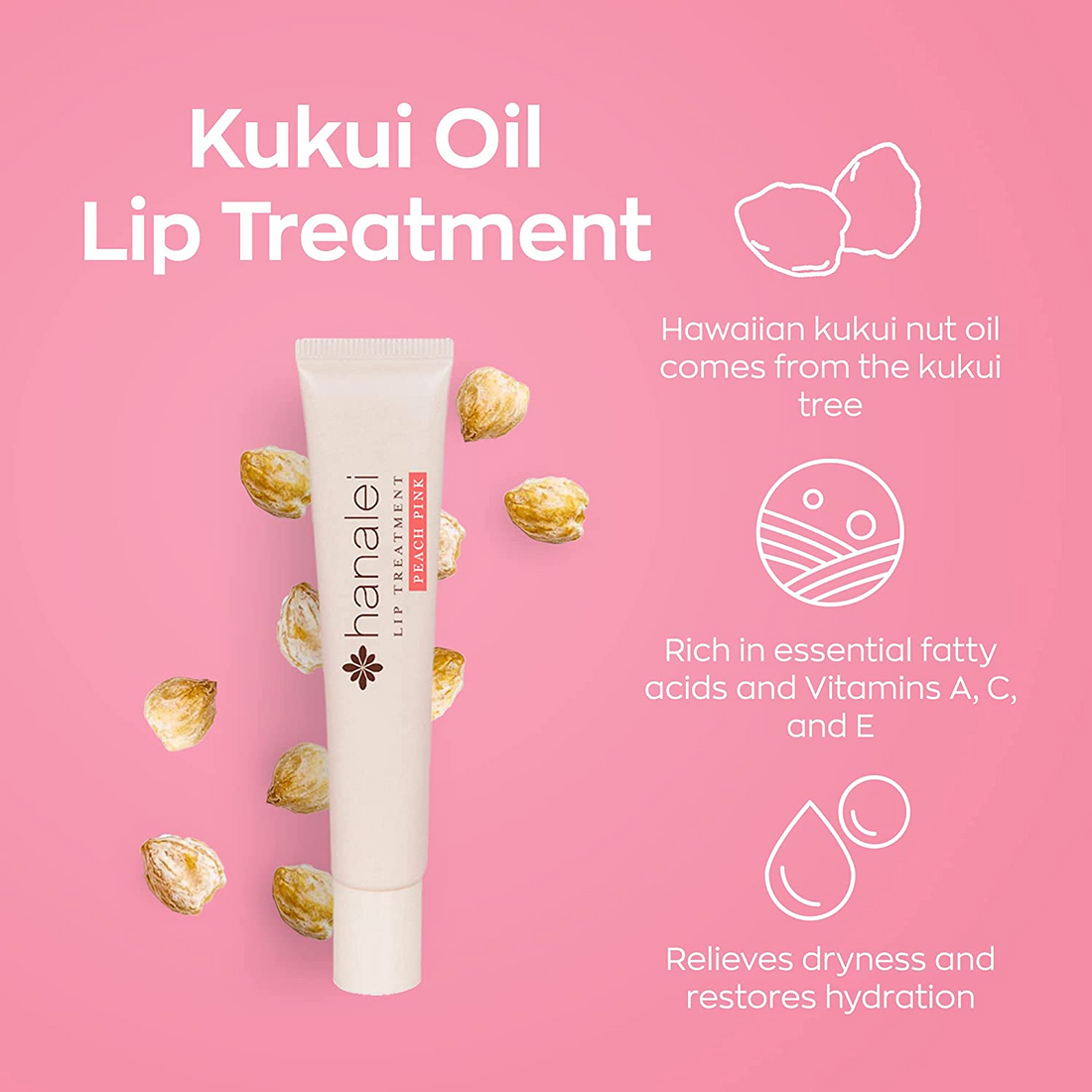 sugar lip scrub + kukui oil travel 3-pack lip treatment duo (peach pink)